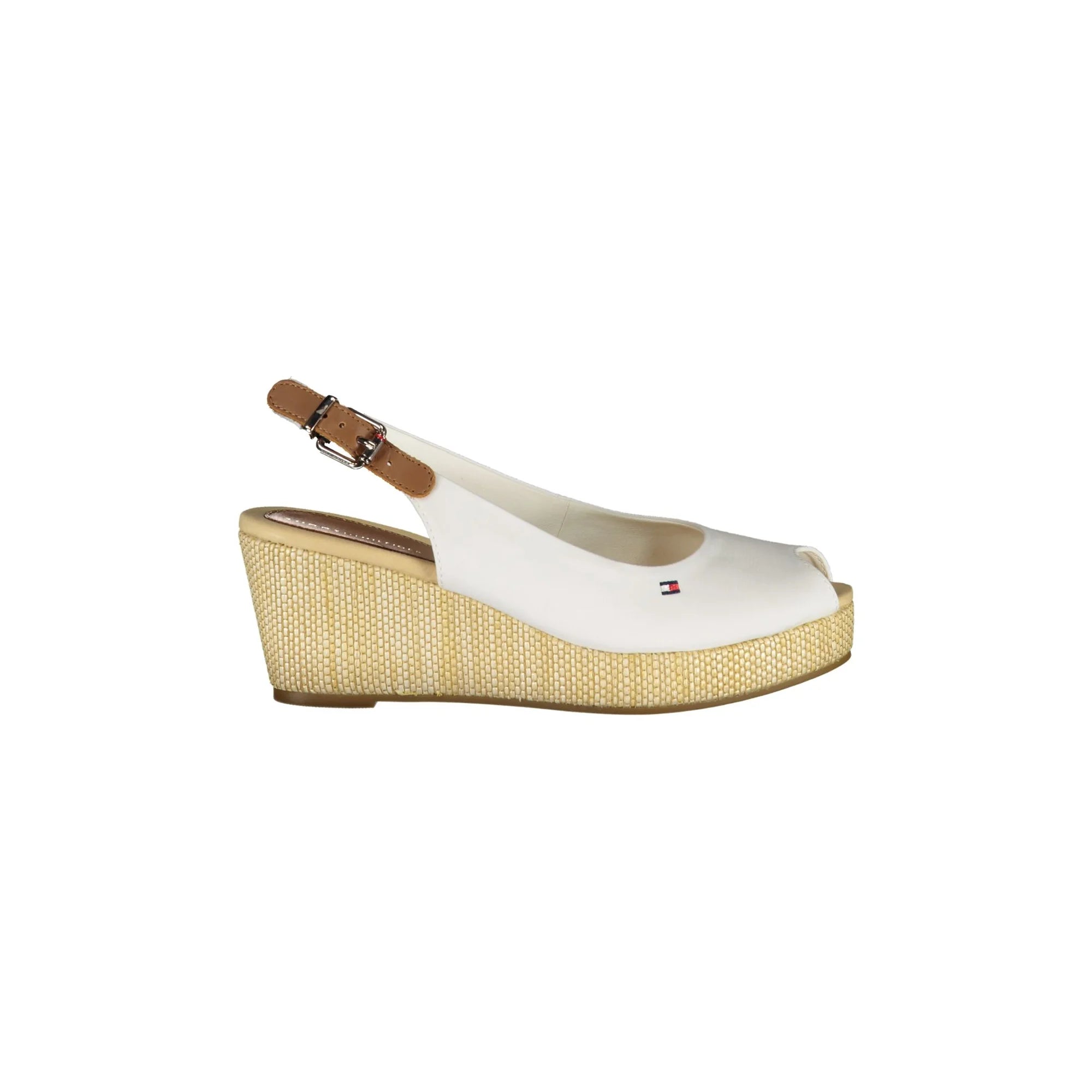 Tommy Hilfiger Sandali Pelle Sandali Donna Bianco Tacco 7 cm Logo - foto prodotto